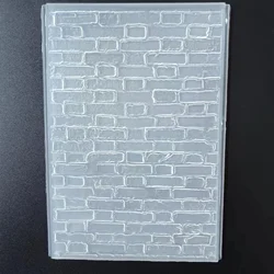 Merry Christmas 3D wall Brick Drawing stencil Embossing Folder for Card Making Floral DIY Plastic Scrapbooking Photo Album Card
