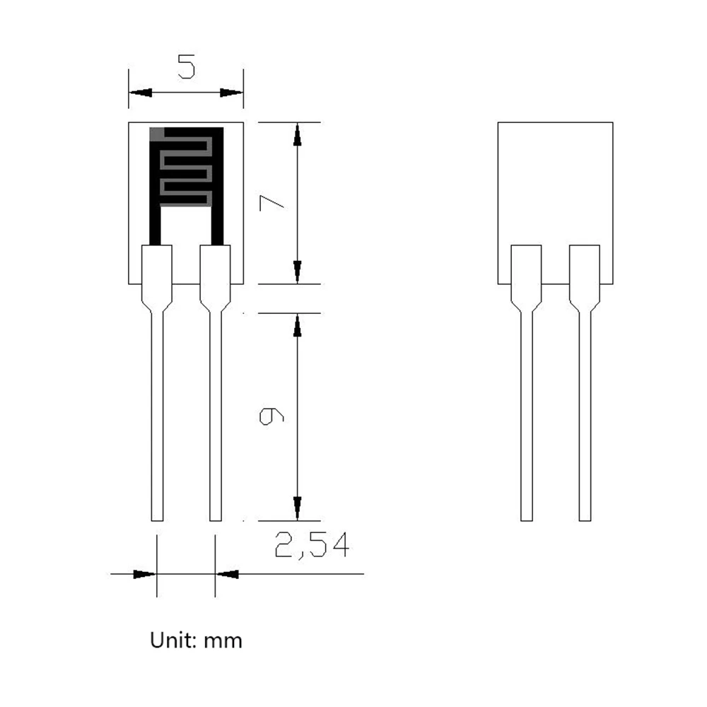 Imagem -02 - Taidacent-sensor de Umidade Ponto Dew Sensor de Condensação tipo Resistivo 1100 rh dc 0.8v Cj-10a Cj-10b Cj-10c 10 Pcs