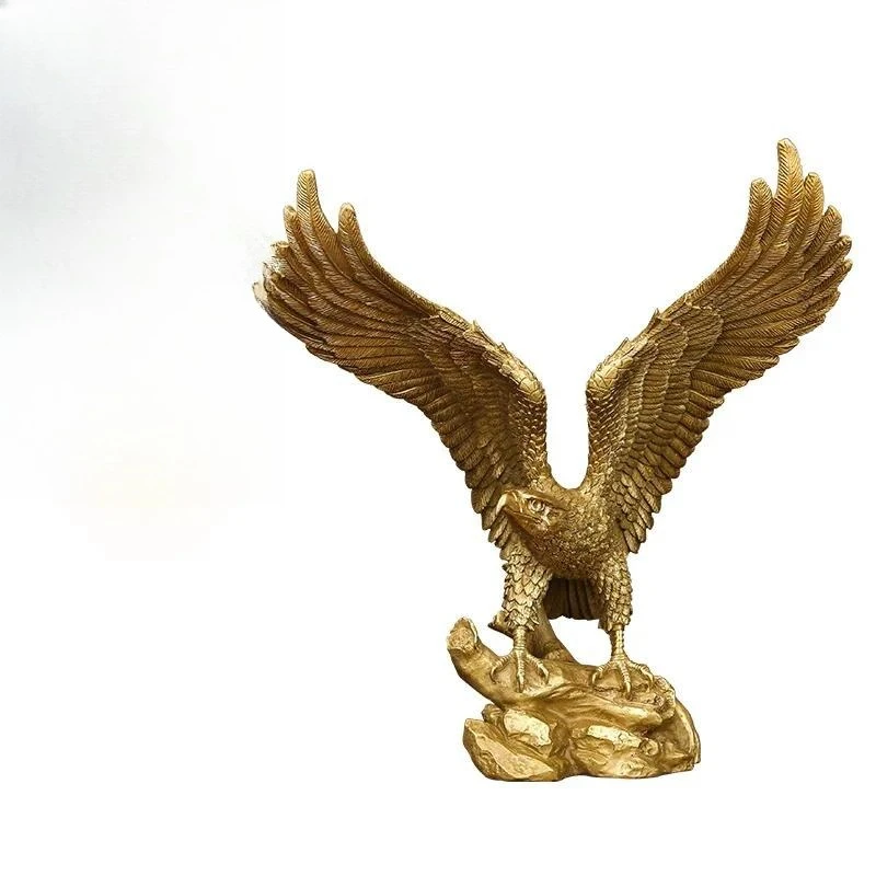 Brass casting Dapeng spreading wings eagle brass custom handicraft ornament (please consult customer service for details of
