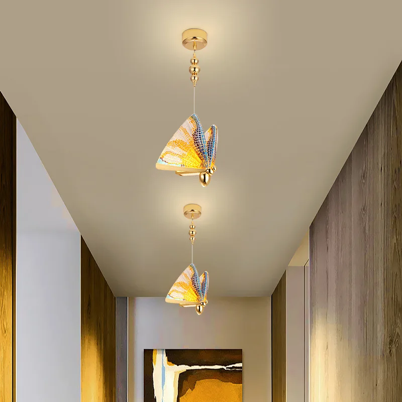 Imagem -04 - Butterfly Led Pendant Light Modern Art Chandelier Restaurante Bar Counter Hanging Lamp Designer de Cabeceira do Quarto Designer de Escadaria