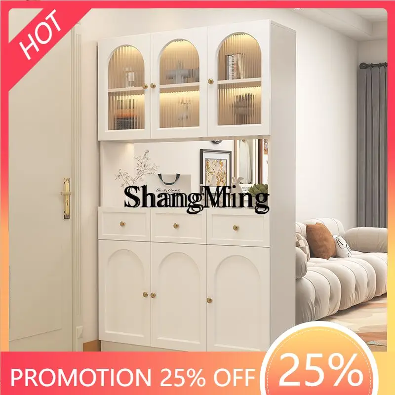 

ZYY advanced exquisite entrance cabinet entry living room partition screen integrated storage cabinet solid wood cabinet shelf