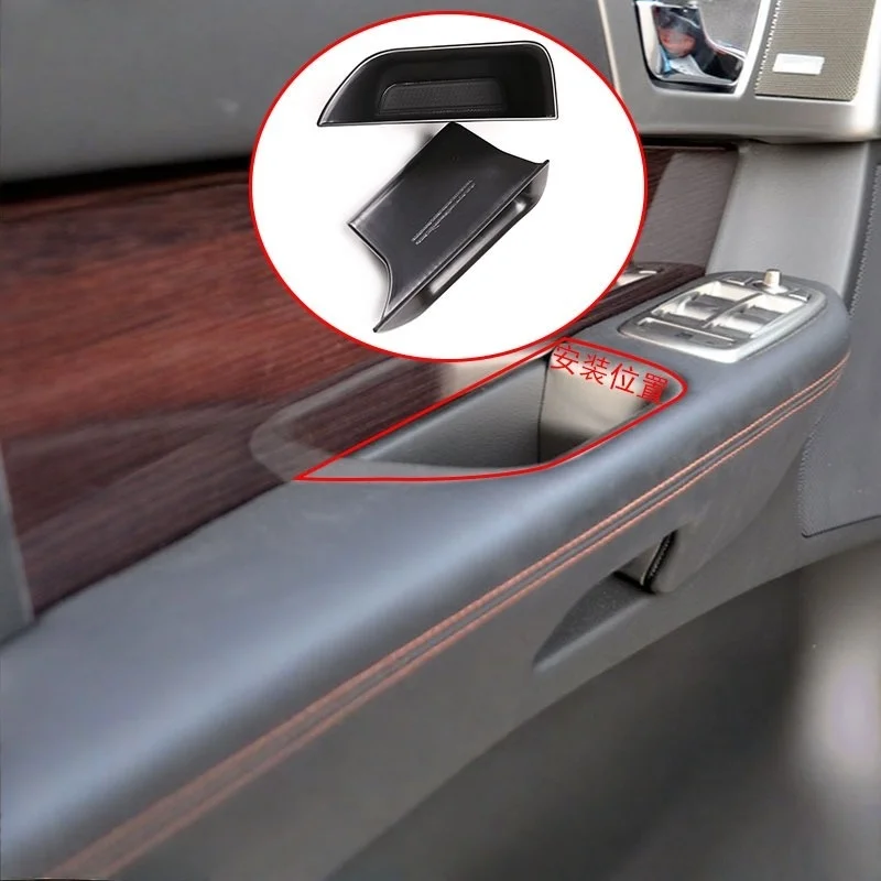 

Car Styling Door Armrest Storage Box Container Tray Organizer For Land Rover Jaguar XF 2008-2015 Black Interior Accessories