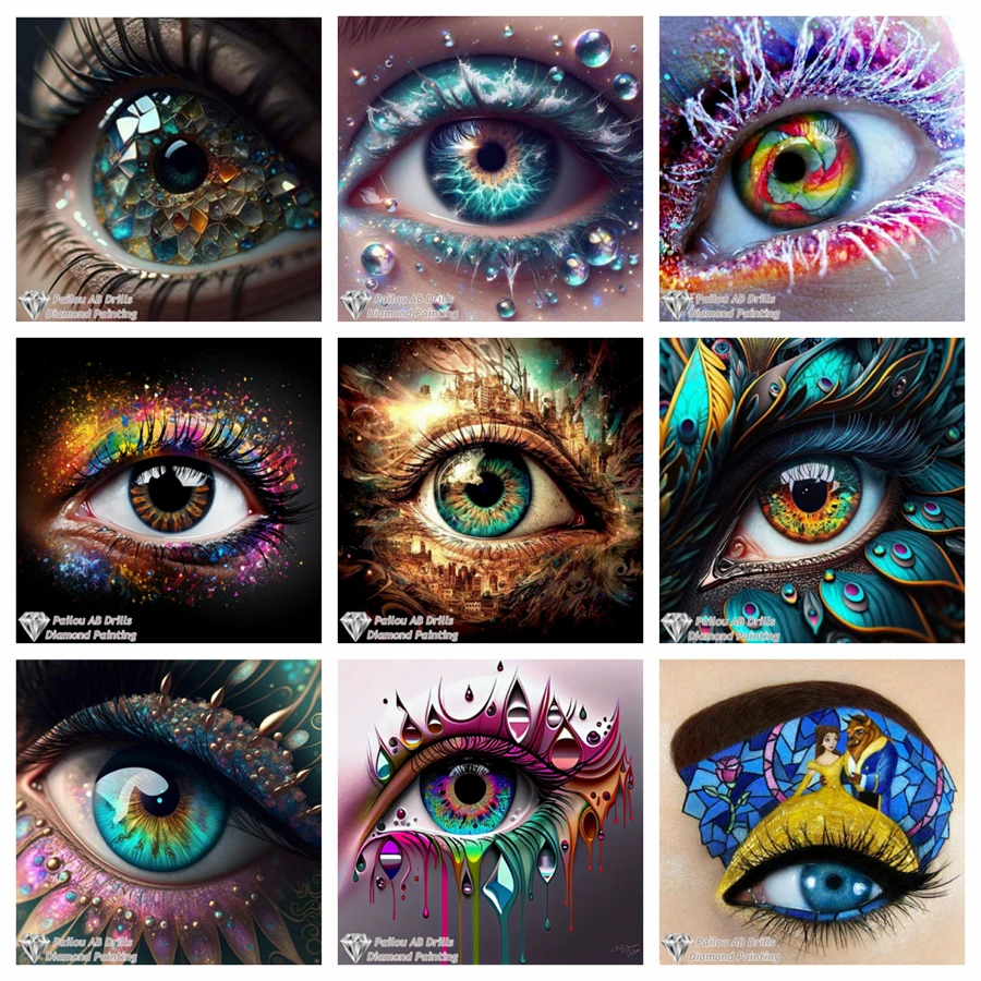 

Fantasy color Eyes AB Diamond Painting Kits Photo Art 5d Diy Full Square Round Mosaic Cross Stitch Embroidery Home Decor Gift