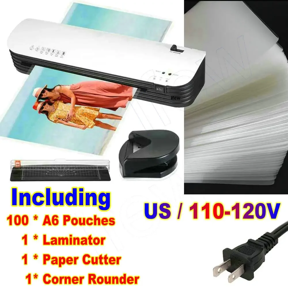Laminator Machine Hot and Cold Document Plasticizer Lamination Kit Set Plasticizing Laminating Paper Cutter Corner Round SL299 - Image 3