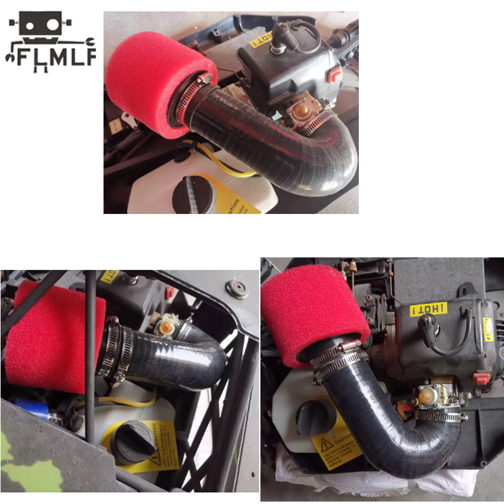 FLMLF Rc รถแก๊ส High Flow ชุดกรองอากาศสําหรับ 1/5 Losi 5ive-t Rofun Rovan LT King มอเตอร์ x2 รถบรรทุกอะไหล่
