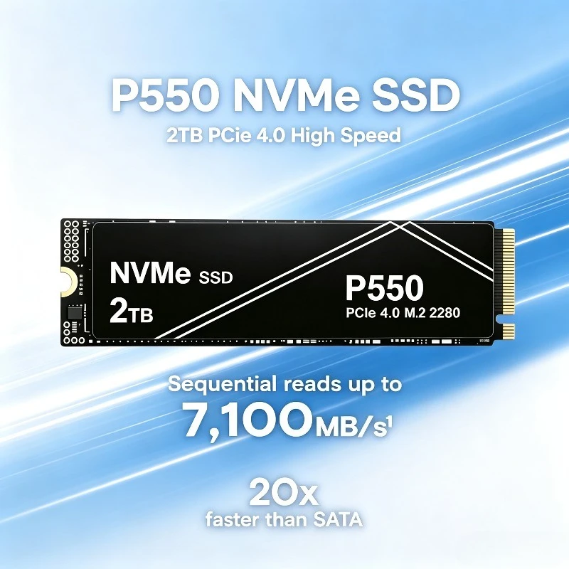2026 New P550 1TB 2TB 4TB  NVMe PCIe Gen SSD Portable Solid State Drives for Gaming Computer Laptop PS5