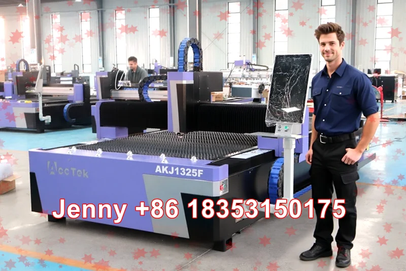 AccTek 3 محور الألياف البصرية آلة القطع بالليزر 1300*2500 مللي متر الصفائح المعدنية قطع 1500 واط 2000 واط 3000 واط آلة القطع بالليزر 1020 1325