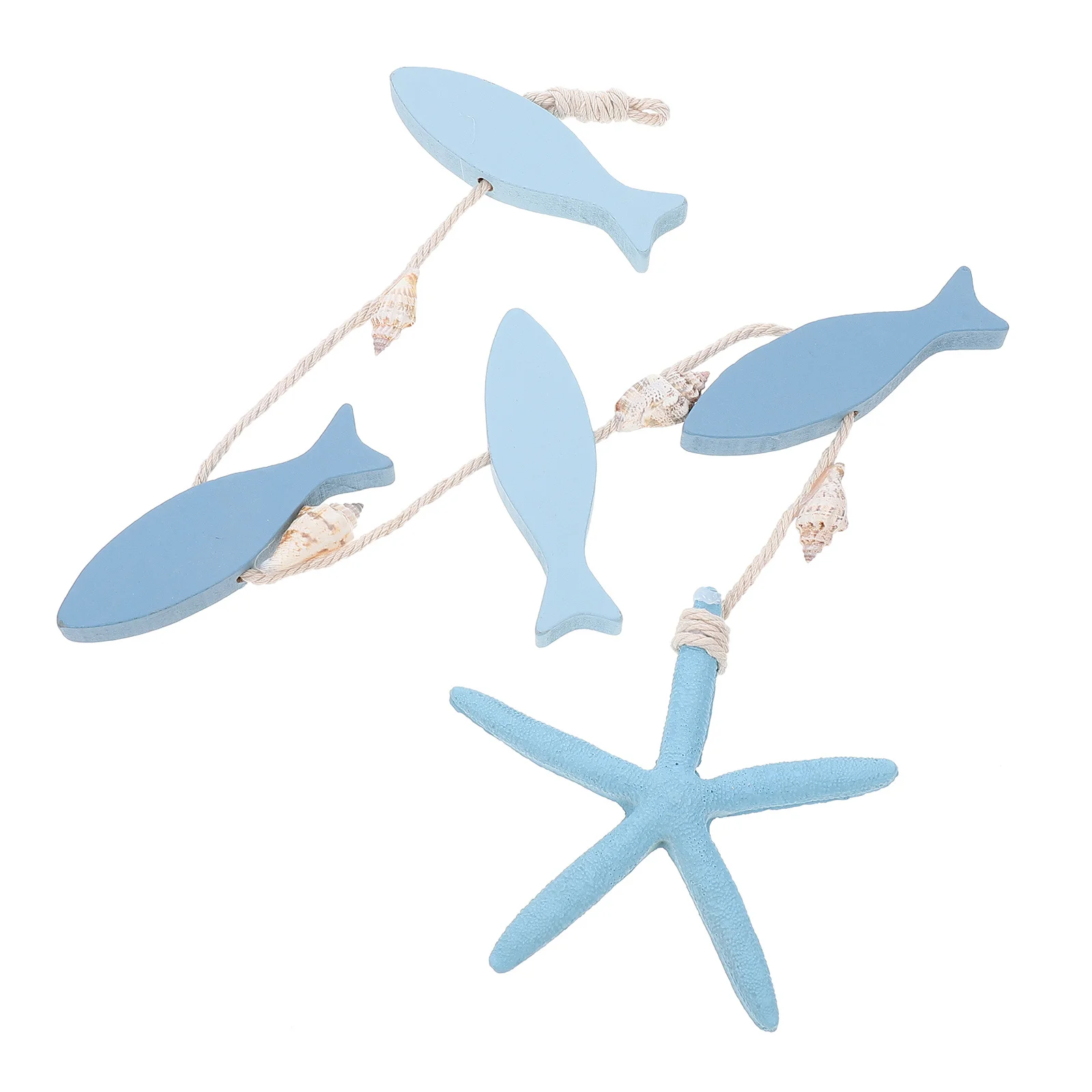 

Mediterranean Style Wooden Fish Pendants Wall Hanging Ornament Nautical Decor for Home Shop Cafe Bar Restaurant Wedding