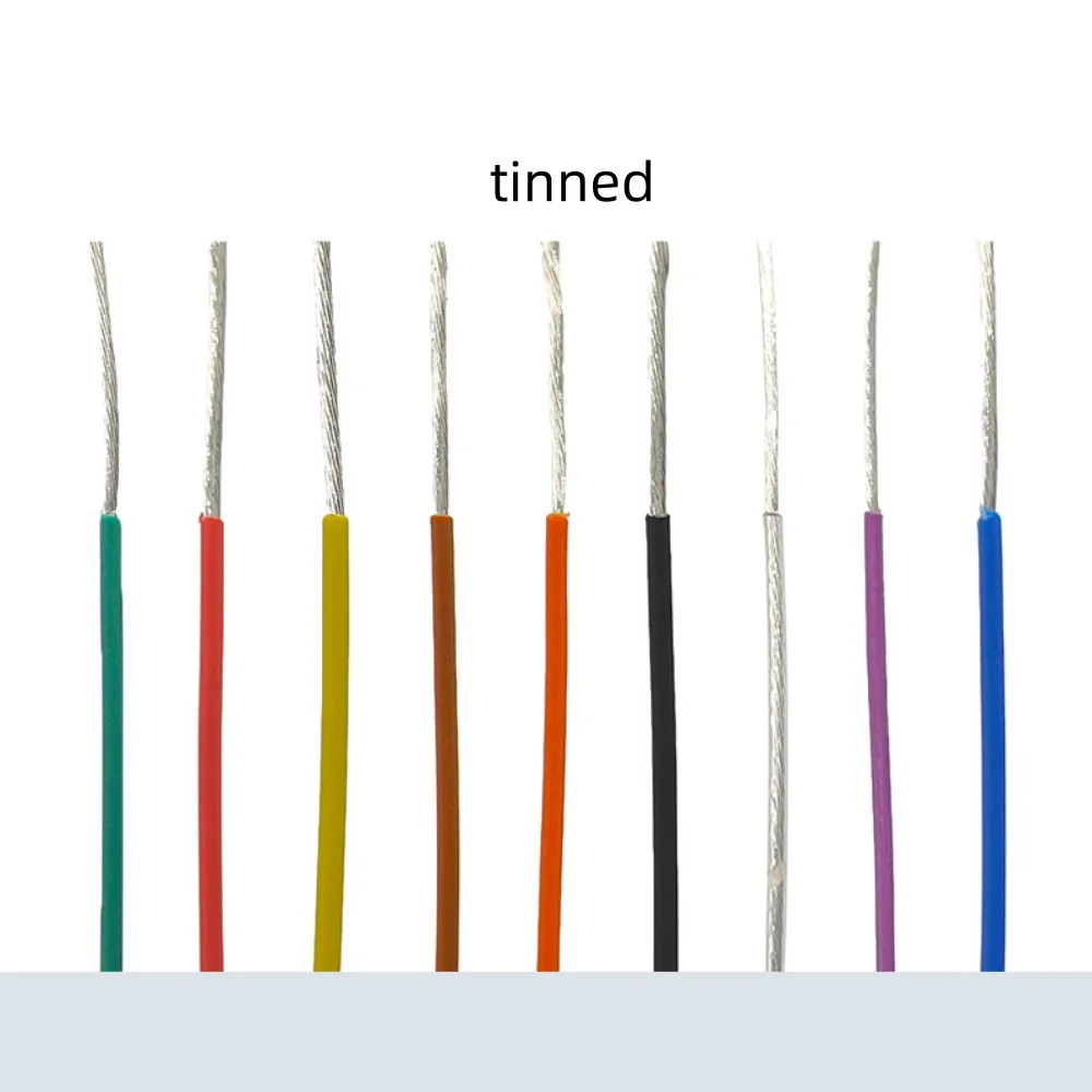 95M FF46-1 FEP PTFE Teflo Tinned Copper Stranded Cable Car Ground sensing Electronic signal Wire 16 18 19 20 22 23 24 26AWG