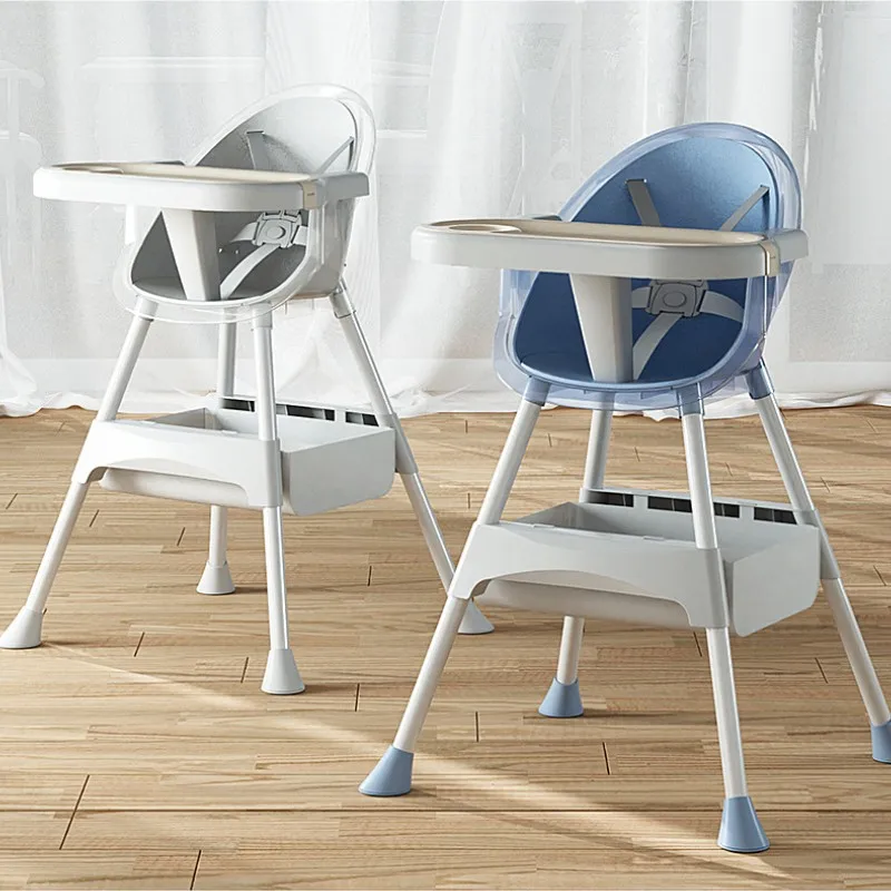 Baby High Chair 2-in-1 with Footrest, Detachable Double Tray, Easy to Clean Feeding , high quality free quickly delivery