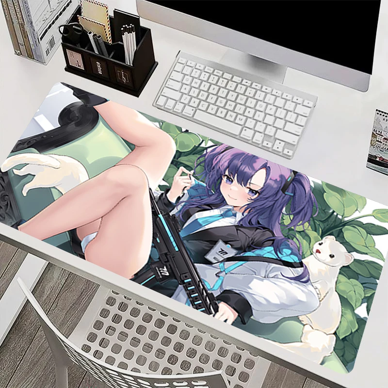 Mouse Pads Blue Archive Yuuka Computer Accessories kawaii Mousepad Designed specifically XXL Gaming Keyboard Mat Anime Mouse Mat