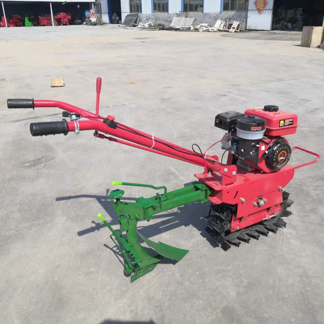 Power Tiller Rotary Cultivator Small Plough Machine Cultivator Gasoline  Dieses Engine Mini Self Propelled for Farming