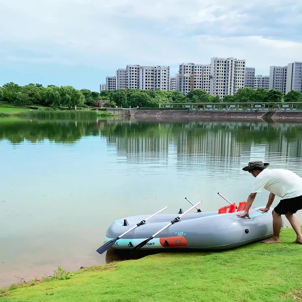 Kayak de pesca inflable, grueso, resistente al desgaste con carga inalámbrica y PVC de alto polímero para principiantes y uso en exteriores