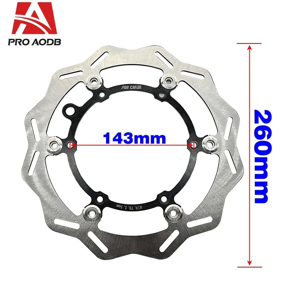 オートバイフロントブレーキローター,ktm,husaberg,husqvarna,gasgas,ex,ec,mc,exf,ecf,mcf,125-450, 2021-2023, 260mm