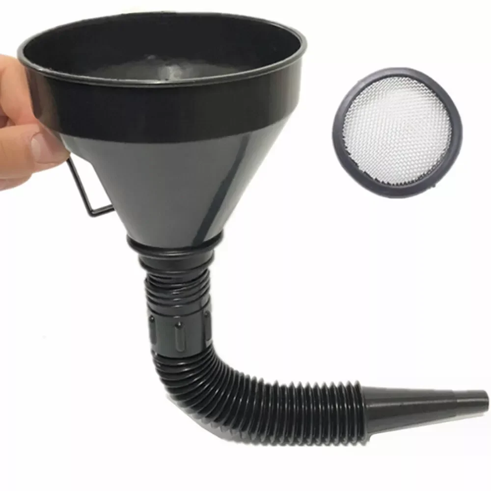 

Car Motorcycle Flexible Spout Filter Gas Oil Water Fuel Funnel With Mesh Screen