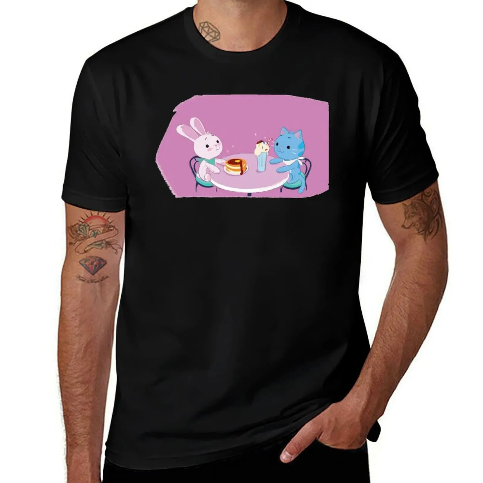 Pancake Milkshake T-Shirt man t shirt cotton high quality T-Shirt