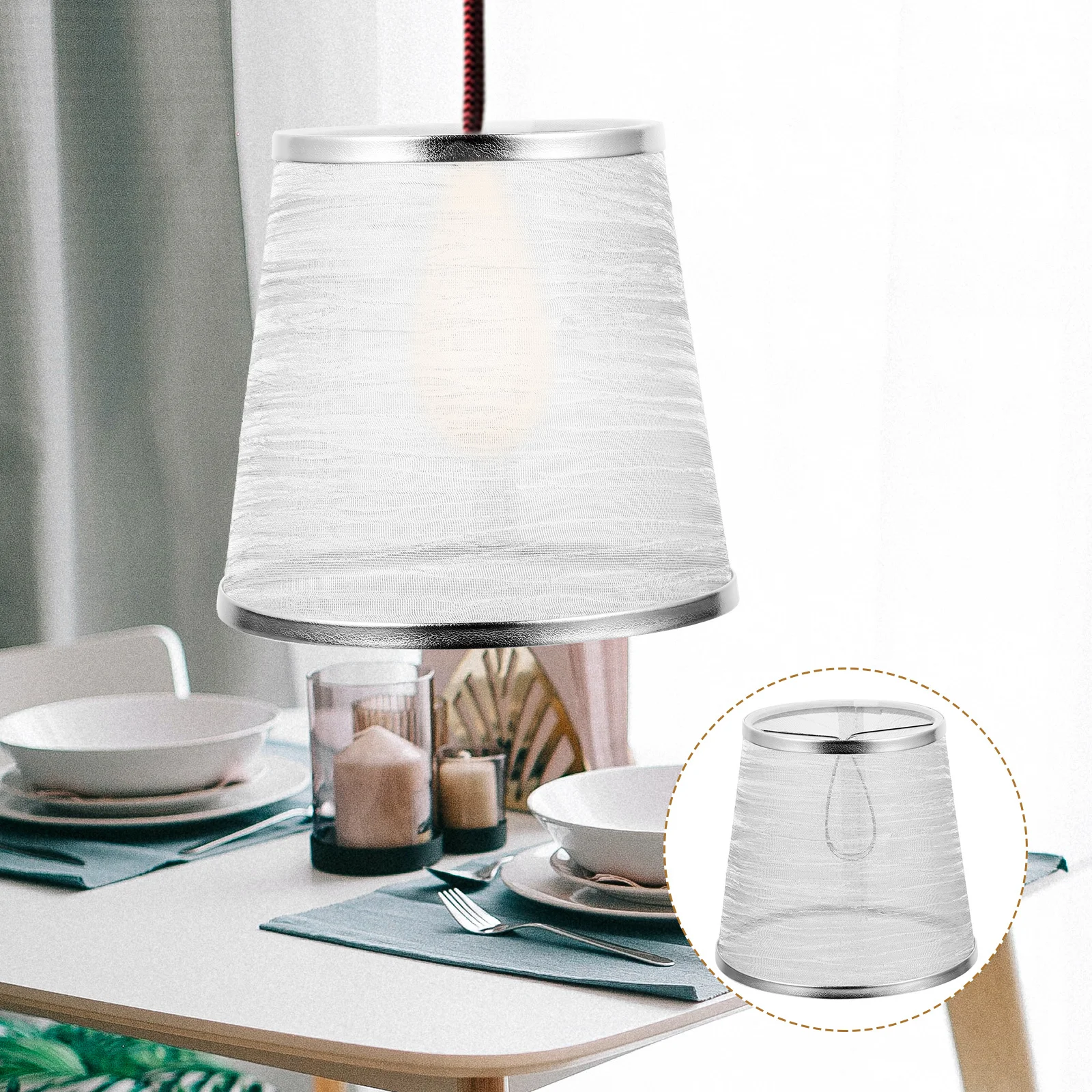 

Маленький тканевый абажур-барабан в ретро-стиле для настенных, потолочных и настольных светильников, сменный декоративный абажур-аксессуар