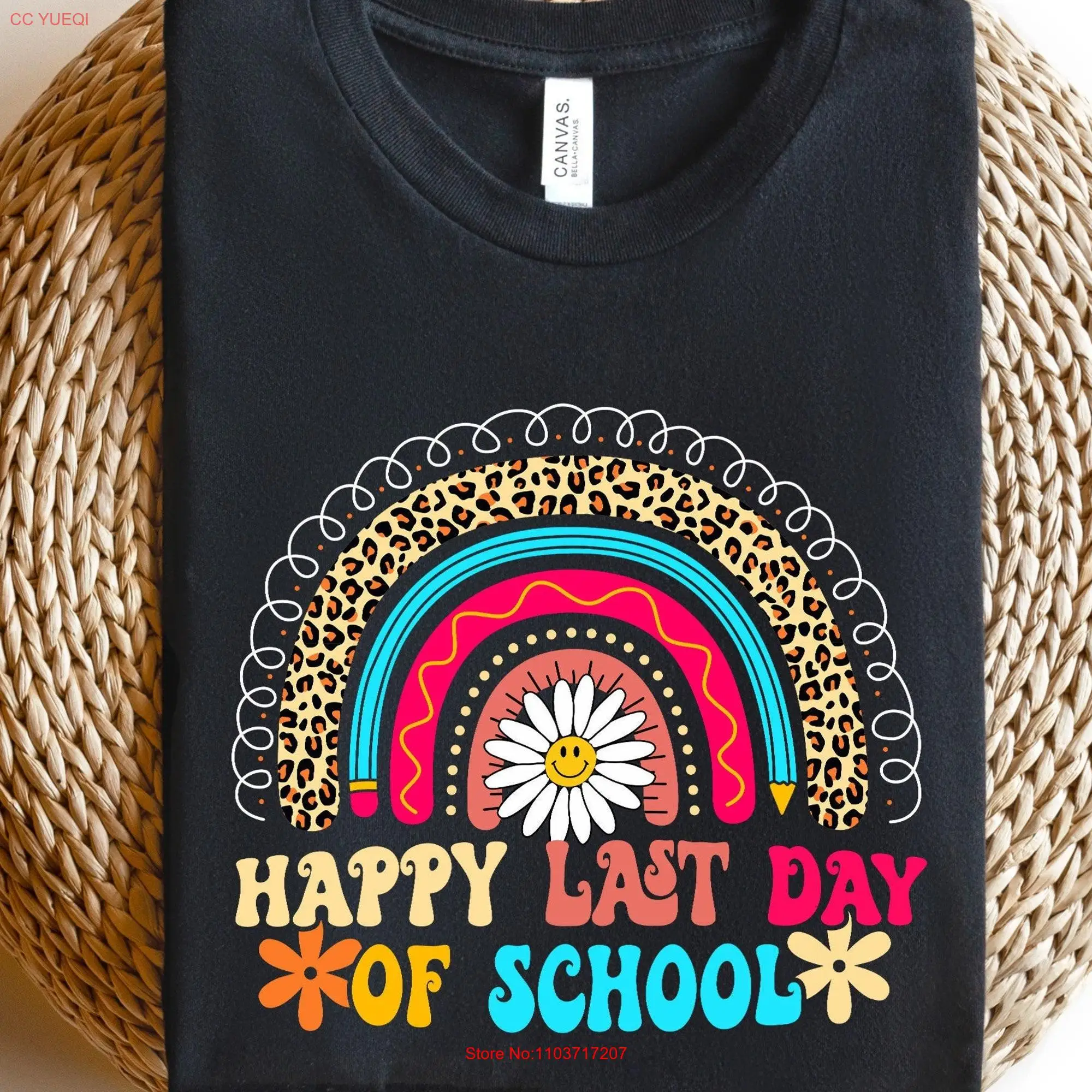 Футболка с длинным или коротким рукавом и надписью «Last Day of School»