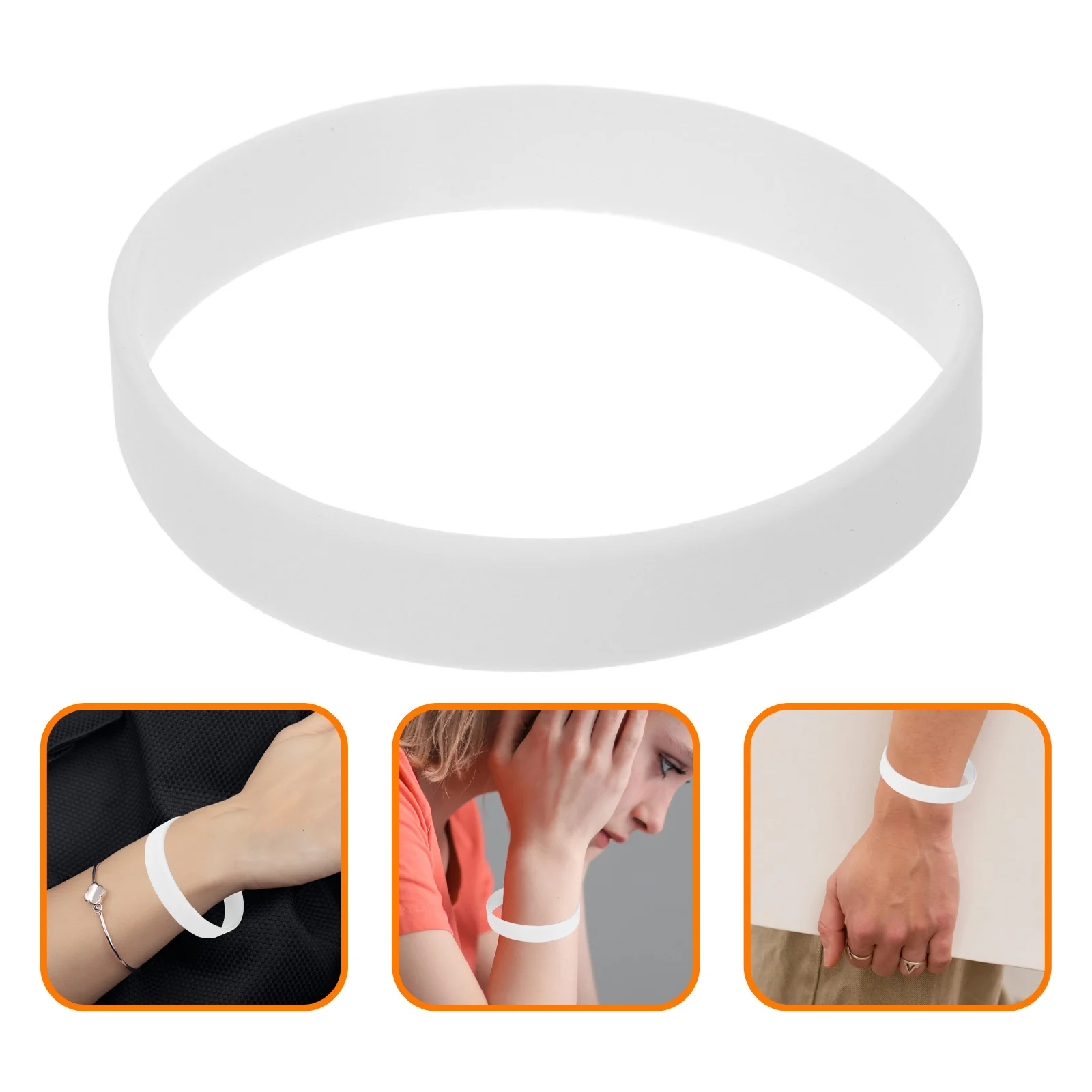 

50Pcs Silicone Wristbands Elastic Wrist Bands Bracelets Sports Party Music Festival for Men Women Bulk Wrist Bands Bracelets