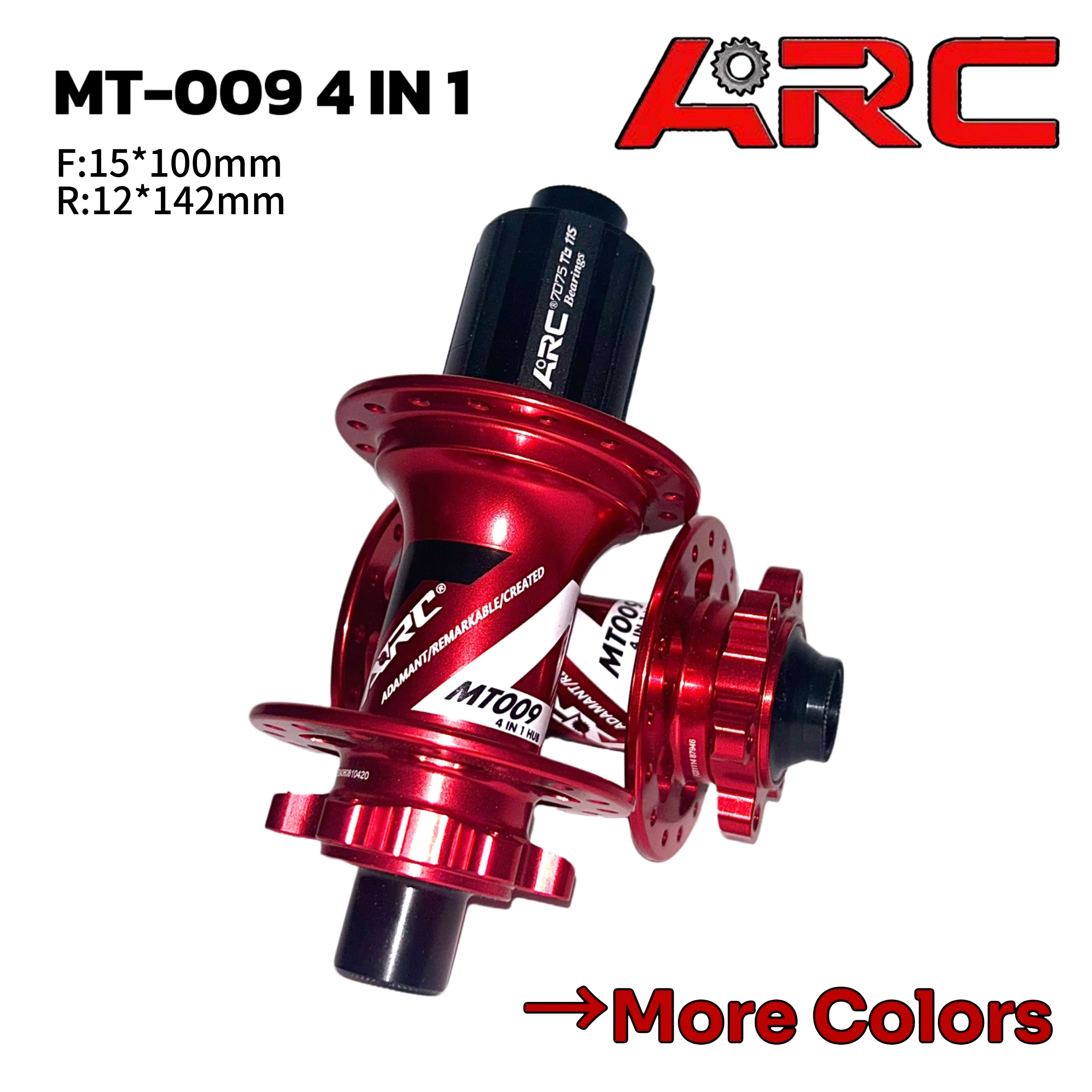 

ARC MT009 Front/Rear 32 Holes MTB Hub 12 Speed 6 Pawls 3 Teeth 114 Clicks Disc Brake Bearing Thru Axle Hub With HG/MS/XD hub set