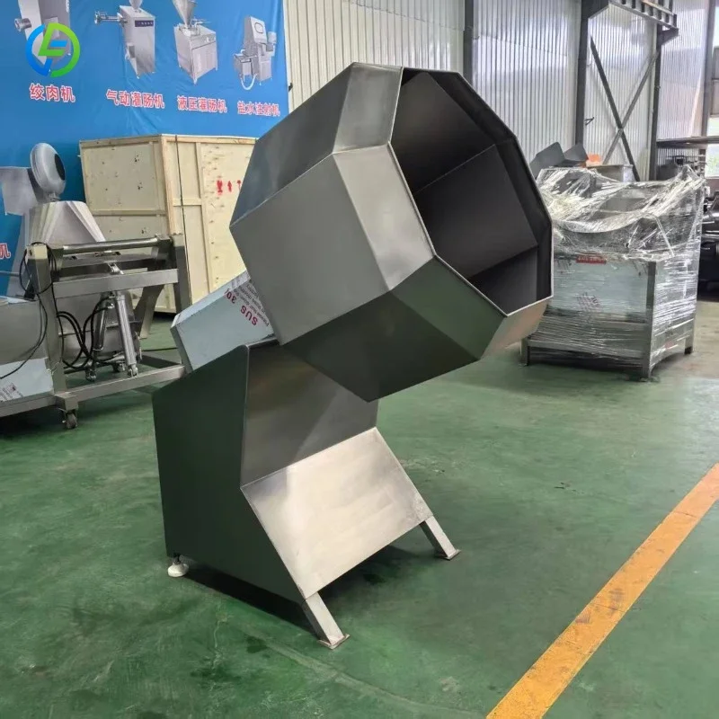 Potato Chips Seasoning Octagonal Rotating Spice Mixer Snack Salt Sugar Spice Flavoring Rotary Mixing Machine FL Customized