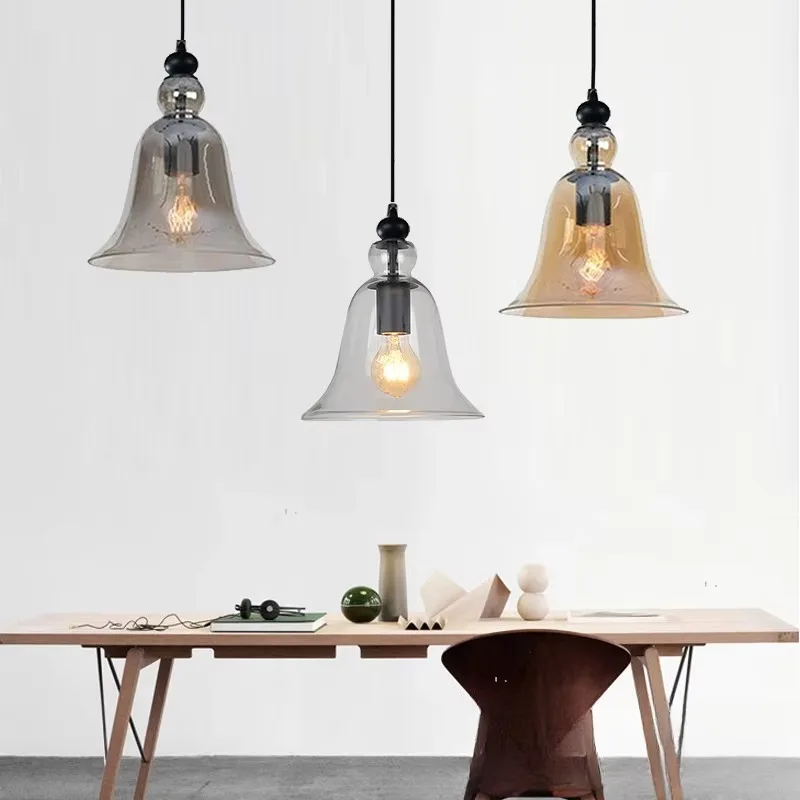 

Modern minimalist lighting fixtures, living room, dining room, bar, clothing store decoration, lighting, bell glass chandelier