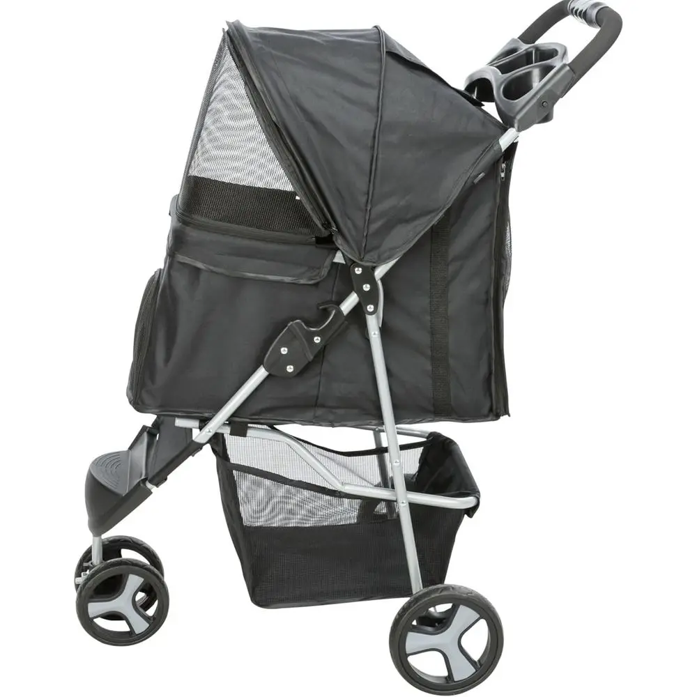 

Pet Stroller for Cats & Dogs, Weather-Resistant Cover, Storage, Cup Holder, Black