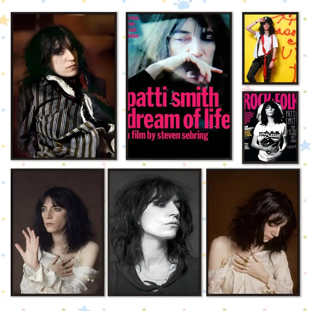 Music Alternative Indie Patti Smith Poster HD Waterproof PP Self Adhesive Aesthetic Bedroom Dorm Gaming Room Home Decor Gift