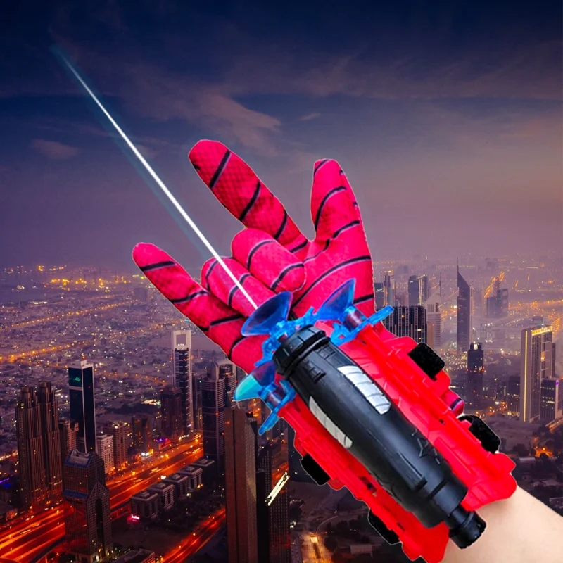 New Spider Silk Launcher Soft Bullet Gun Toy Hero Spider Silk Glove Shooting And Launching Wrist Spider Silk, Exercise Accuracy