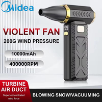 Midea 2 in 1 Violent Fan 1000000RPM Super Powerful Air Blower Vacuum Blowing Suction Dust Cleaner Brushless Turbo Strong Wind