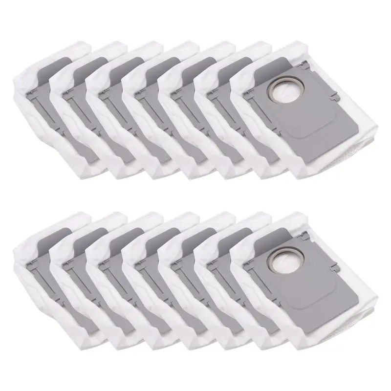 

AS63-14 Piece Dust Bags White & Gray Non-Woven Fabric For Roborock Q Revo Robot Vacuum Cleaner Large Capacity Disposable Bag