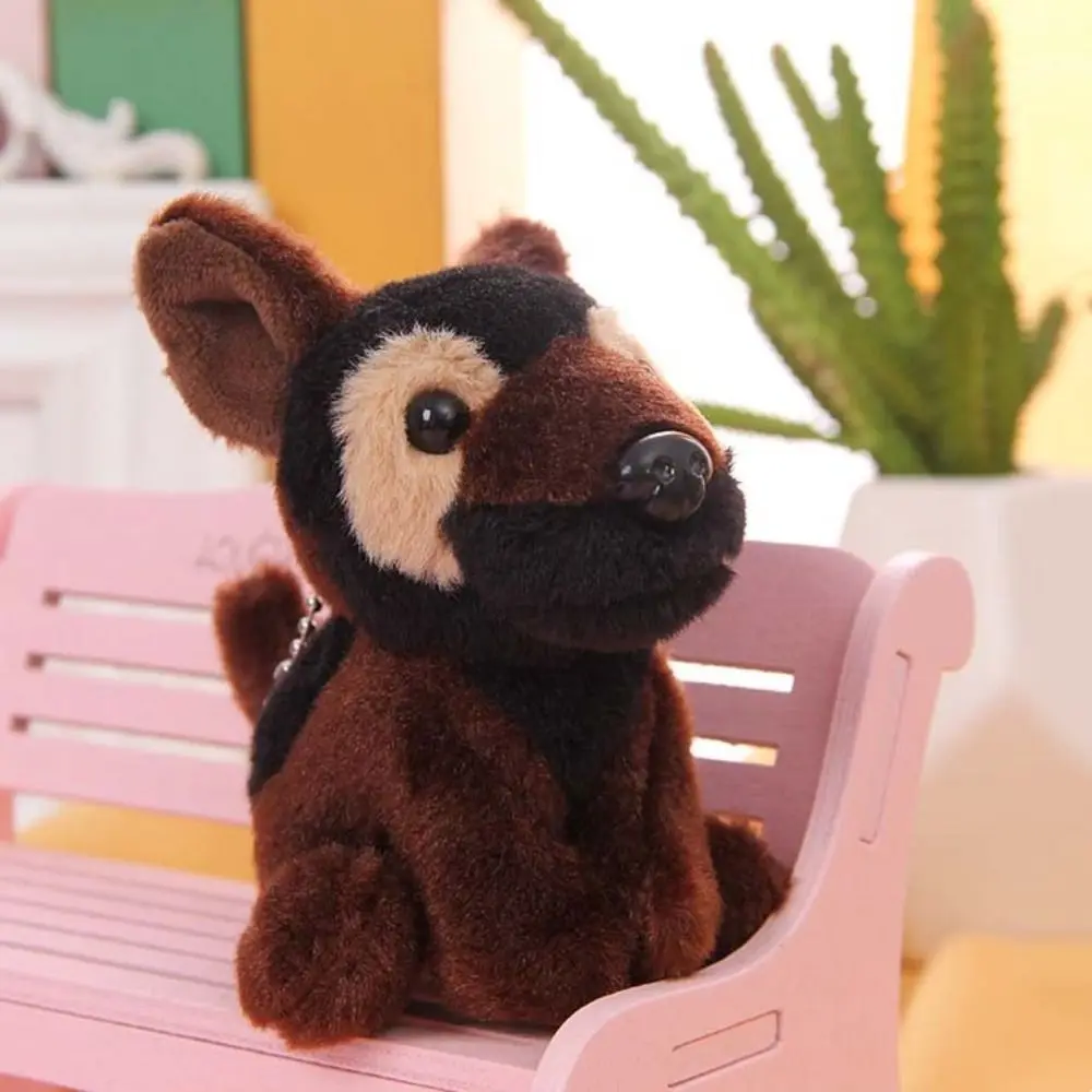 مجوهرات هدية محشوة الحيوان جرو المفاتيح الديكور حقيبة سحر الكلب قلادة رقيق Kawaii الكلب دمية على ظهره
