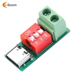 PD QC Trigger DC Adjustable Voltage Power Module Dial Adjustment Voltage Fast Charging Decoy Module 5V/9V/12V/15V/20V Type-C