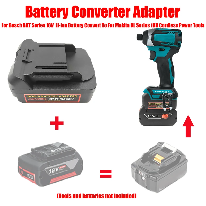 For Bosch BAT Series 18V Li-ion Battery Converts To for Makita BL Series 18V Li-ion Battery Power Tool Battery Adapter Converter