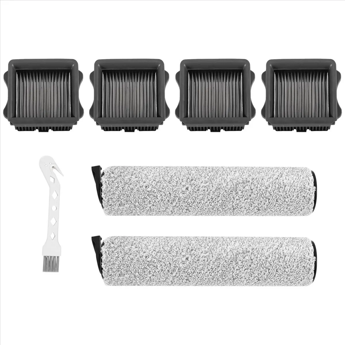 newA10R Replacement Parts for IFloor 3/Floor One Cordless Vacuum Cleaner, 2 Pack Brush Rollers + 4 Pack Vacuum Filters