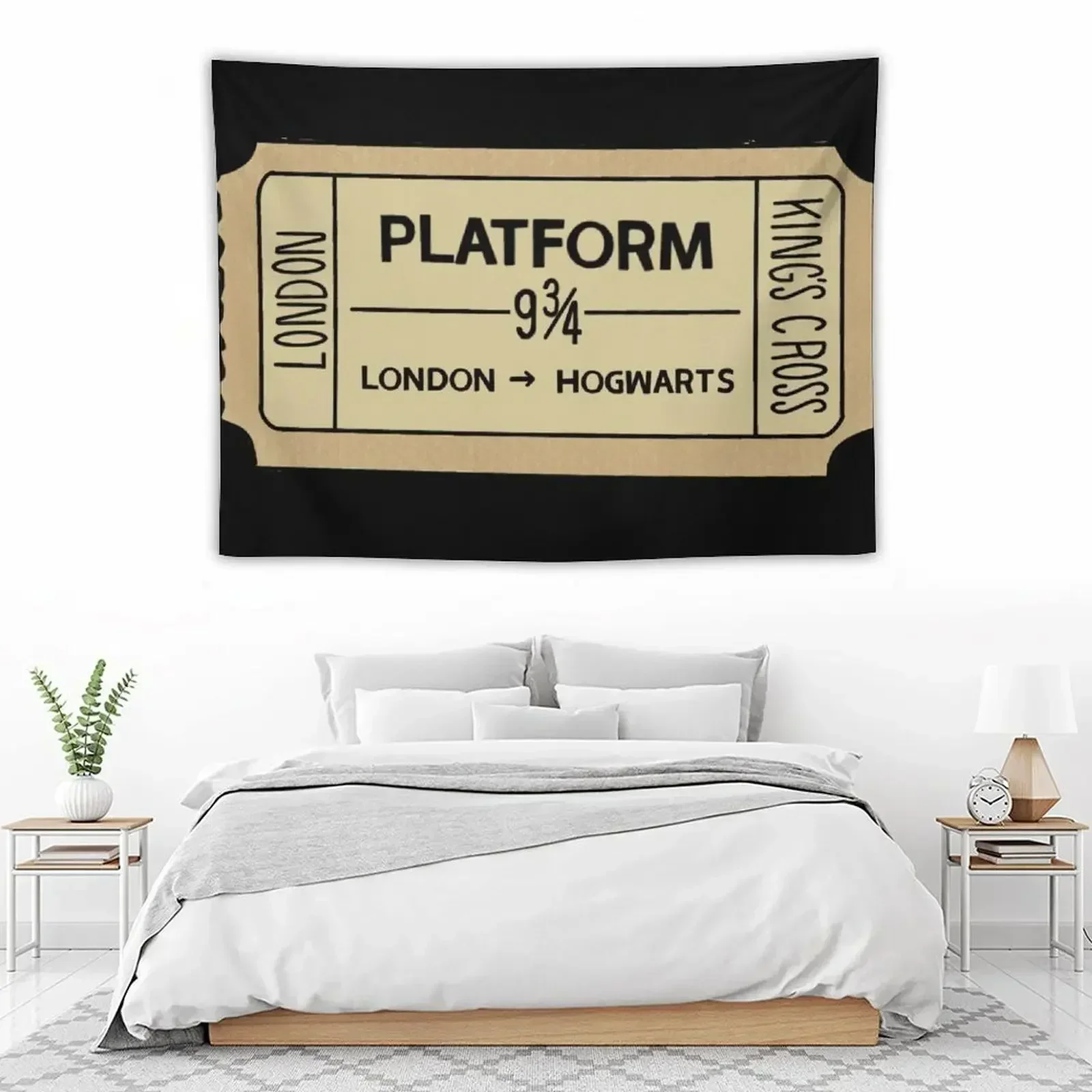 

Platform 9 3/4 ticket Sticker Wall Hangings Decoration Decorations For Room Custom Tapestry Custom Tapestry