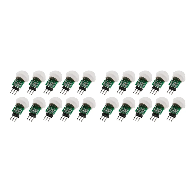 ABAH-20Pcs AM312 Mini Human Sensor Module IR Pyroelectric Infrared PIR Motion Sensor Detector Modules DC 2.7V To 12V