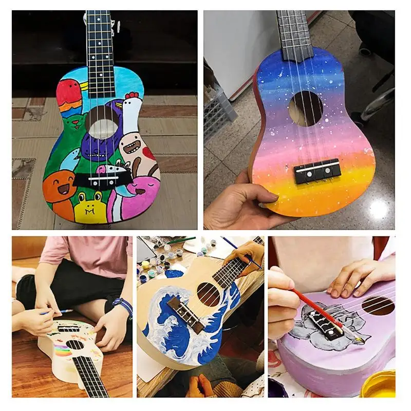 Portátil Ukulele Building Kit, faça seus próprios brinquedos, instrumentos musicais, DIY, interessante