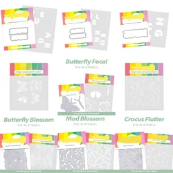 2025 New Postage Collage Butterfly Focal Dies Butterfly Blossom Coloring Stencil For Greeting Card Making Crafts Scrapbooking