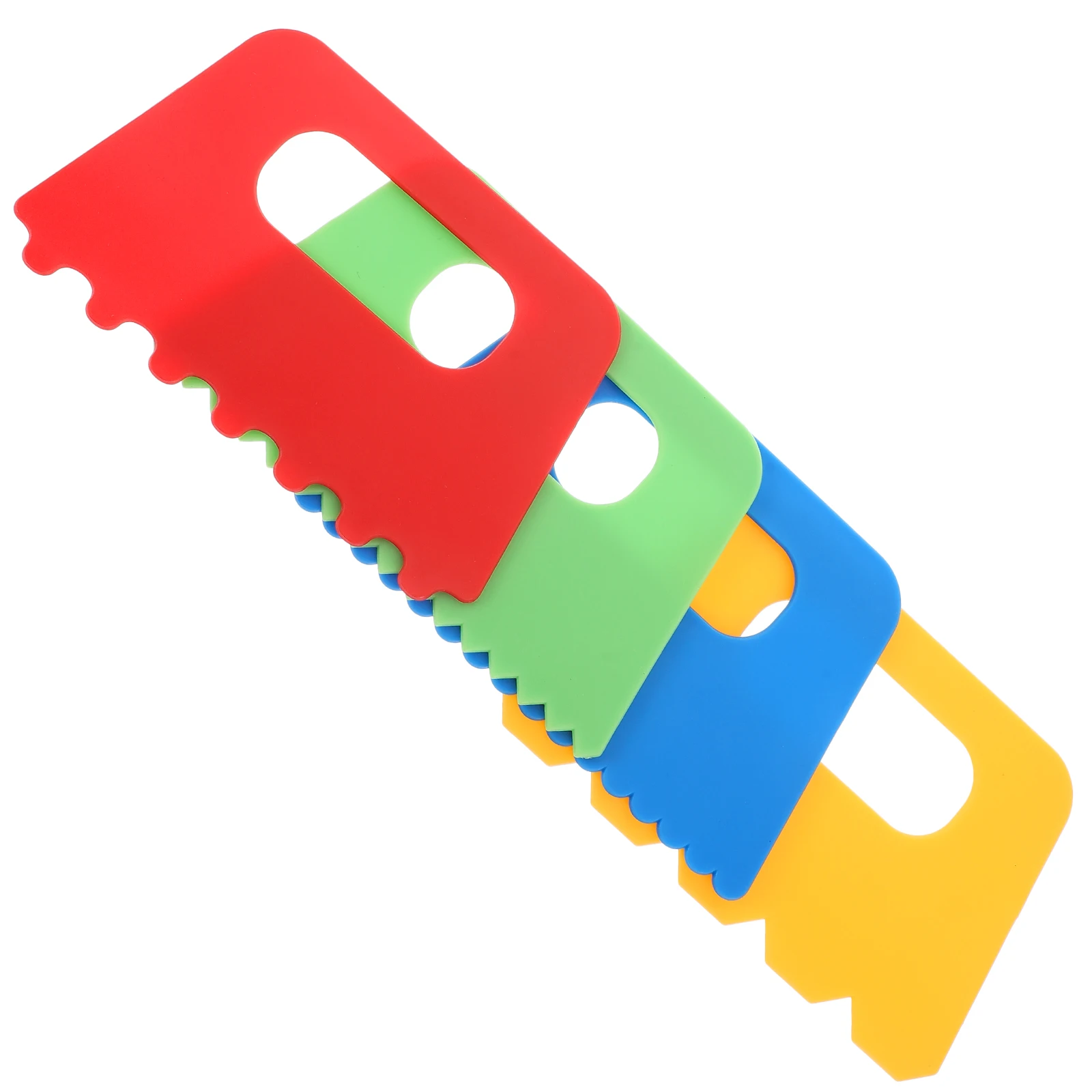 

4pcs Kids Art Painting Scraper Diy Graffiti Drawing Tools Ergonomic Handle Brush Set Creative Pigment Craft Fun For