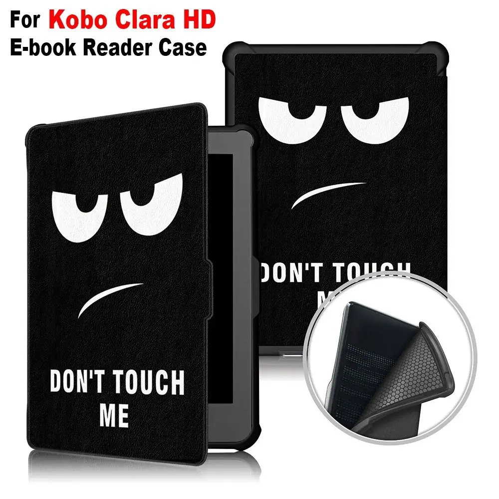 Auto Sleep/Wake 6 inch e-Reader Case Shockproof PU Leather Protective Shell Ultra Slim Soft Funda for KoBo Clara HD 2018