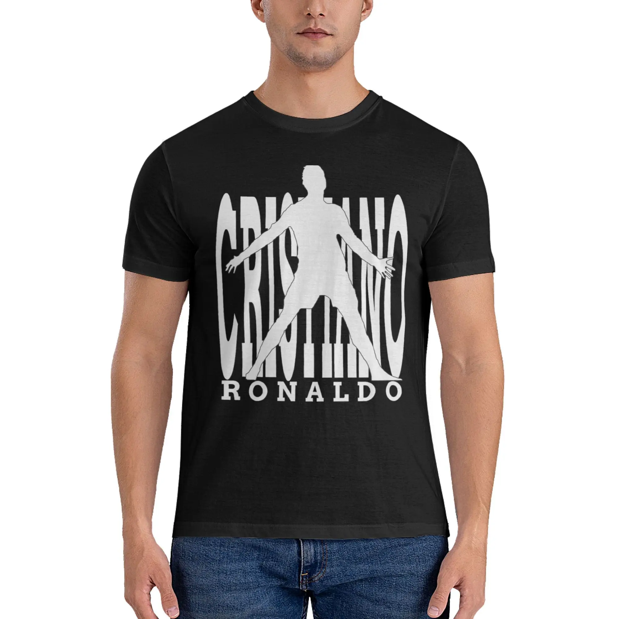 Cristianos Ronaldos The Legend Cr7s Tshirts Unisex Cotton Top Tee Funny  Crewneck Short Sleeve