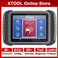 XTOOL D8 Automotive OE Full Diagnostic Scanner ECU Coding Bi-Directional Control Tool Key Programming 38 Services Support CAN FD