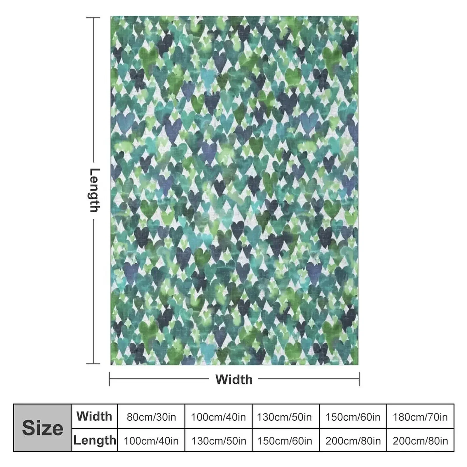 Green at heart, 1000 watercolor hearts! Throw Blanket Blankets For Bed for winter Shaggy Luxury Thicken Furrys Blankets