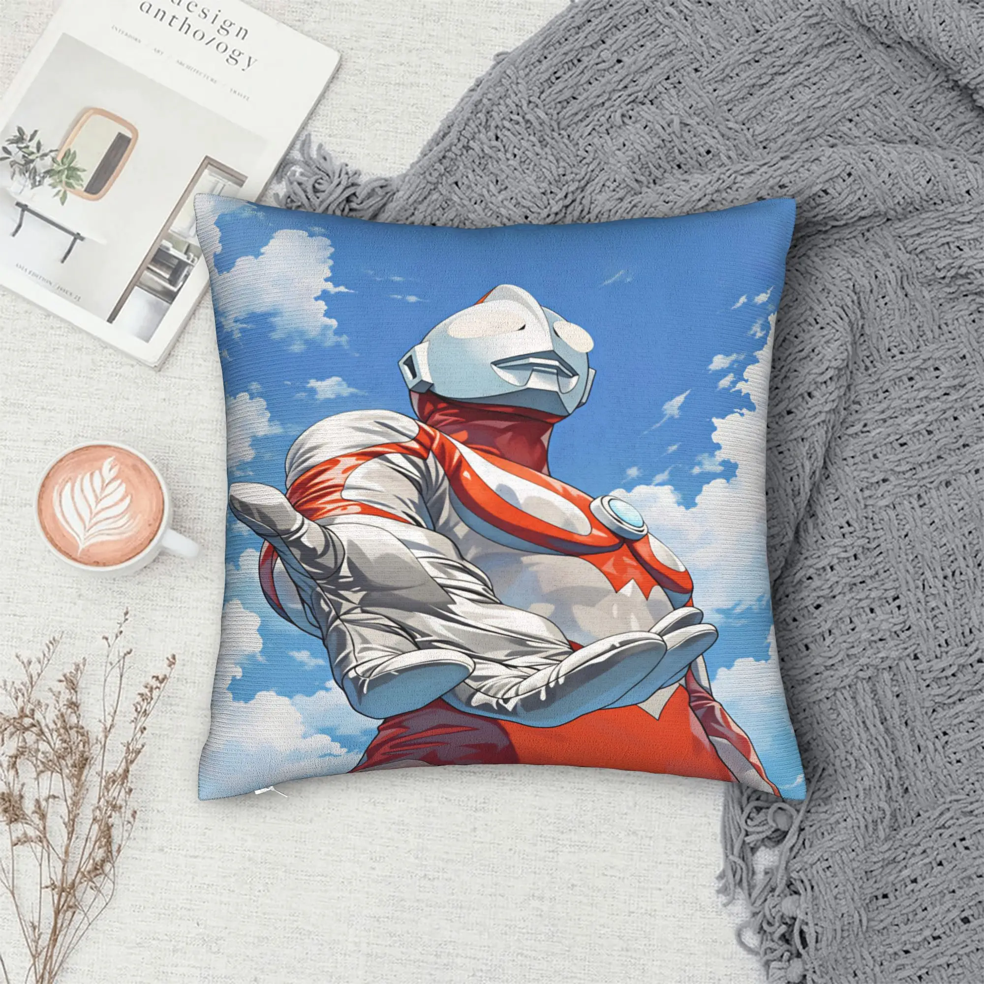 Pillow Case Ultraman Tiga Zero  Soft  Pillow Cover For Sofa Home Decoration Kawaii Pillowcases