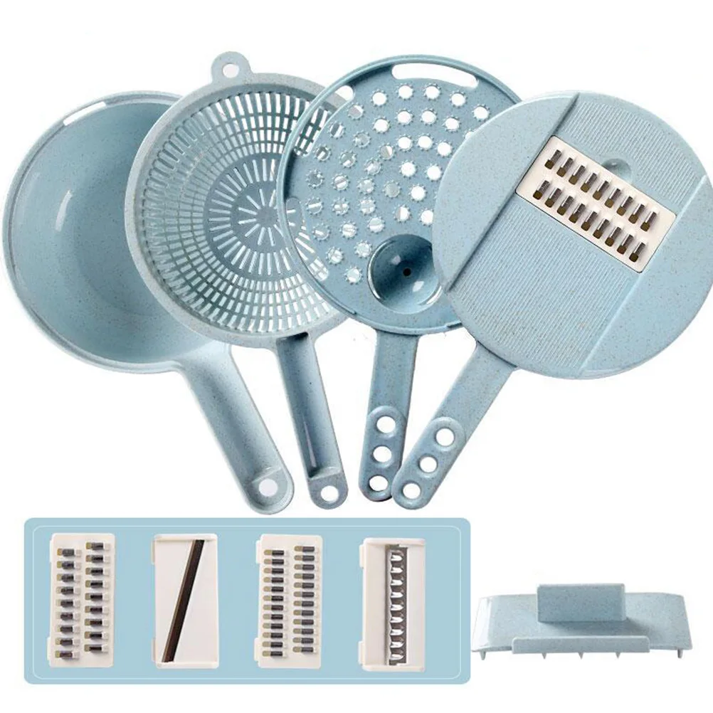 

Vegetable 4 Replaceable Blades Potato Slicer Shredders Kitchen Tools Manual Veggie Chopper Dicing Saving