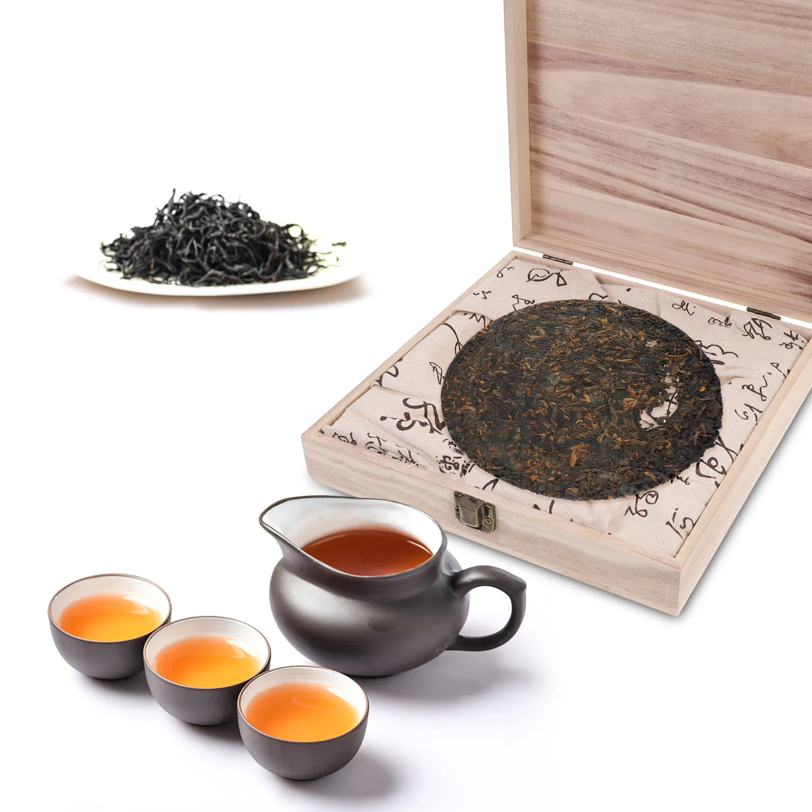 1Pcs Tea Cake Wood Box Thick Solid Wood Natural Environmental Protection Pu'er Tea Storage Household Packaging