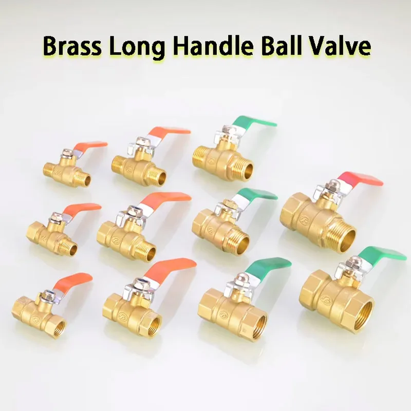 1/4 IN 3/8 IN 1/2 IN 3/4 IN Ball Valve Switch Thickened Full Copper Ball Valve Long Handle Hot And Cold Water Pipe Switch Joint