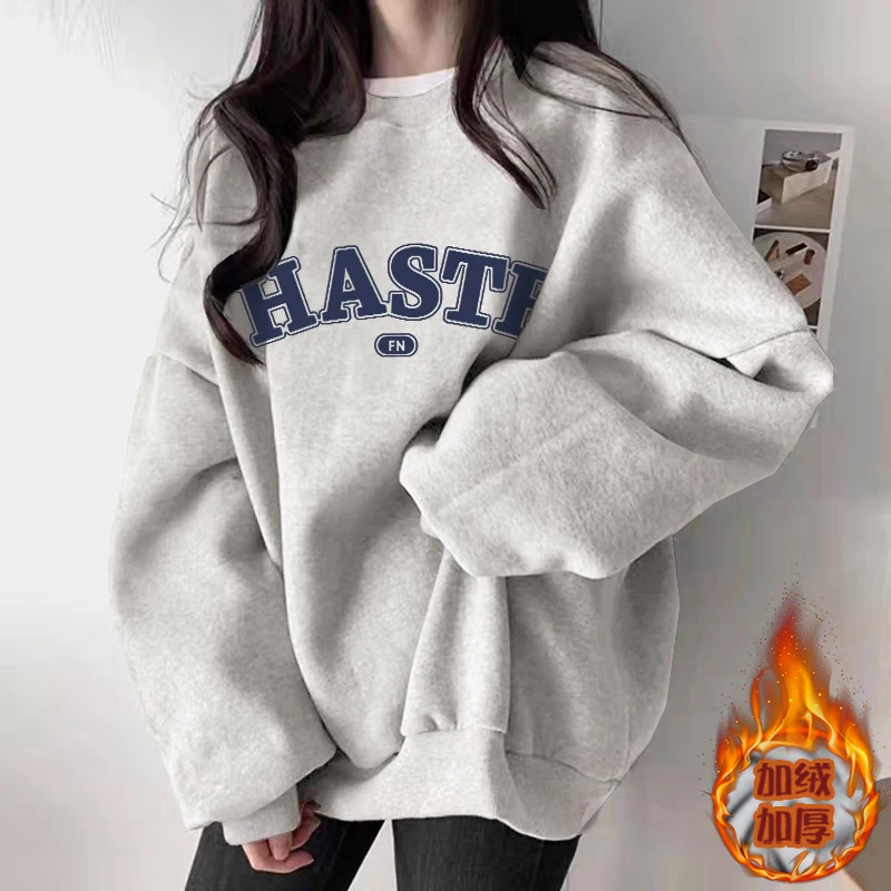 

Свободный крой, толстовка без капюшона из чистого хлопка, мужская повседневная куртка с круглым вырезом, весна-осень, новый стиль, удобная, дышащая