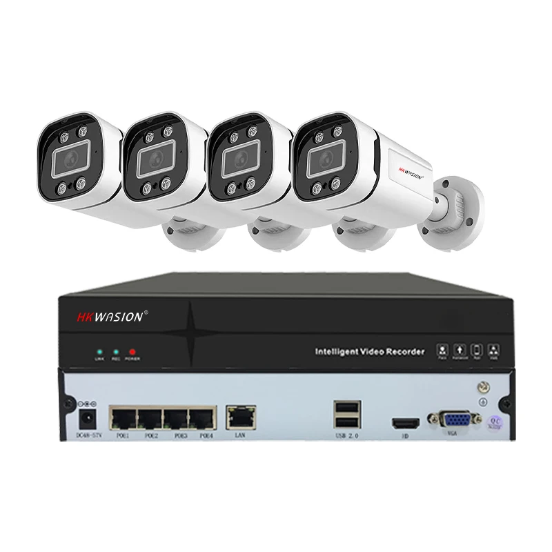 

HKWASION 4CH 8MP POE уличная водонепроницаемая IP-камера NVR комплект сетевой системы наблюдения 4 мм